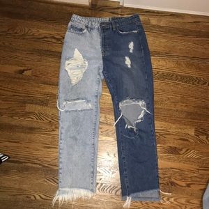 Lf two toned jeans